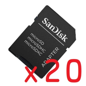 Twenty Sandisk Micro SD Card Adapter Micro SD to SD - HARD CASE - Picture 1 of 10