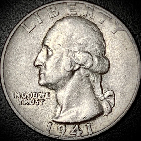 1941 Washington Quarter - XF - 90% Silver 25C Cover