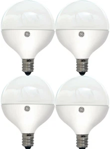 (4) GE Lighting 37892 LED G16 Globe 40-Watt Medium Base Dimmable Frosted - Picture 1 of 5