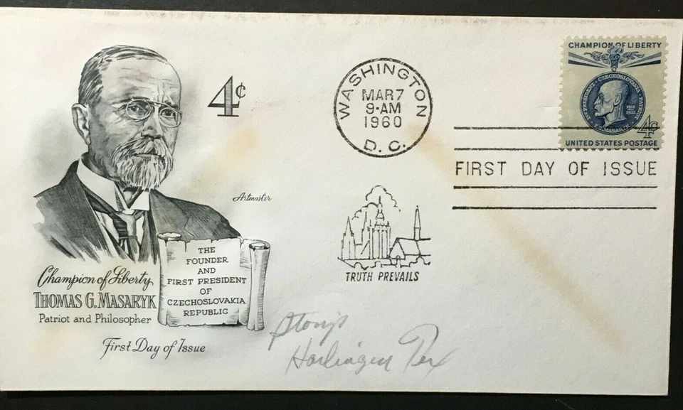 US FDC # 1147 Thomas G. Masaryk; Patriot and Philosopher; Champion of Liberty   - Image 1 of 1