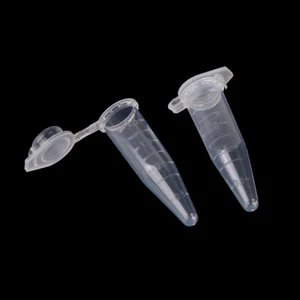 50PCS 1.5ml Lab Mini Plastic Test Tube Centrifuge Vial Snap Cap Clear - Picture 1 of 12