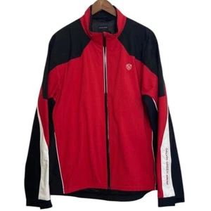 Galvin Green Waterproof Jacket Mens Large Red Black Full Zip Adjustable Golf - Picture 1 of 16