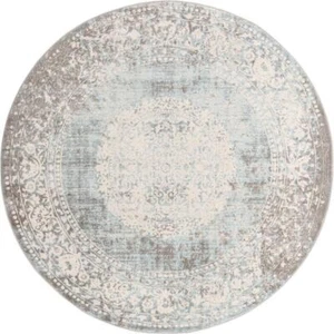 Unique Loom Area Rug 6'x6' Stain Resistant Indoor New Classical Olwen Light Blue - Picture 1 of 7
