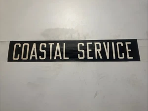 COASTAL SERVICE - Aldershot Sep6 Bus Destination Blind 1960s 31” Gift - Picture 1 of 12