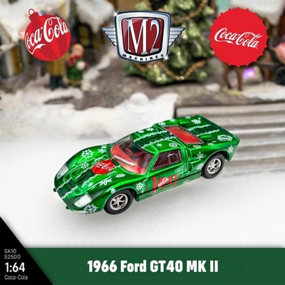 NEW! M2 Machines 2025 Christmas Coca Cola 1966 Ford GT40 MK II - Image 1 of 4