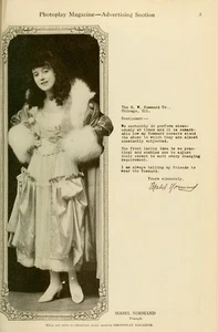 MABEL NORMAND in einer Korsettanzeige von 1916 - 5 x 7 im Fotodruck - Bild 1 von 2
