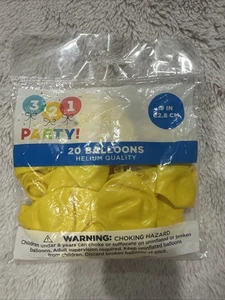 Paquete de 20 globos amarillos de 9" calidad helio suministros de fiesta nuevos para fiesta - Imagen 1 de 2