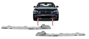 PAIR LEFT+RIGHT Front Lower Chrome Trims FOR BMW 7 series  F01 F02 2011-2015 - Picture 1 of 8