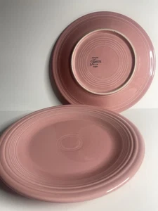 2 - Fiestaware Dinner Plates Rose Pink Fiesta Retired Color / 10.5" VTG 1997 USA - Picture 1 of 3