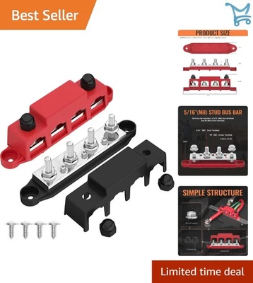 Power Distribution Block Copper Marine Bus Bar 12V 250A for Automotive Boat S... - Image 1 of 4