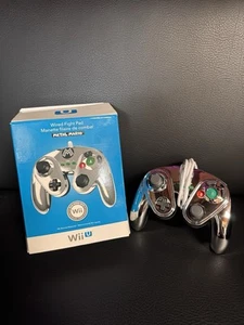 PDP Wired Fight Pad Controller for Wii U - METAL MARIO Chrome GameCube Style - Picture 1 of 2