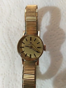 Omega Hand-Winding Gold-Plated Ladies Vintage Watch Running #20 - Picture 1 of 7