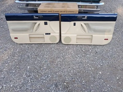 1998-2010 VW Volkswagen Beetle Bug Hard Top Blue & Tan Interior Door Panels - Image 1 of 4
