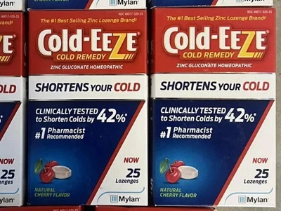 Paquete de 2 - 25 pastillas de zinc Cold-eeze cada caja - sabor cereza Foto 1 de 3