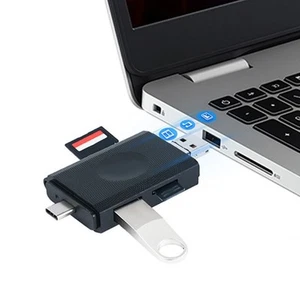 6 In 1 Type‑C Memory Card Reader OTG For Mobile Phones Tablets Laptops USB In FY - Afbeelding 1 van 14