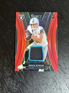 MAGLIA ROCK BOWERS 2024 PANINI SELECT DRAFT SELECTIONS ROOKIE RED PRIZM RC - Foto 1 di 3