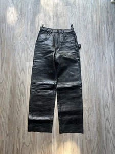 Echtleder Hose Max USA Herren Gr. 30 RAR Straight Fit Wide Biker " - Bild 1 von 6