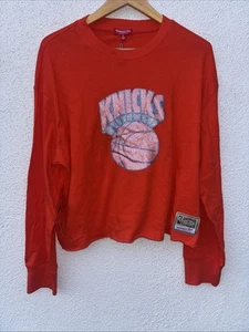 Mitchell & Ness New York Knicks WOMEN’s Glitter Crop Crewneck NWT MSRP $65 - Picture 1 of 8