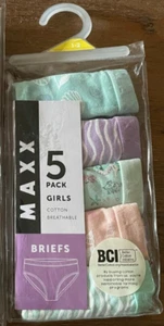 Girls Size 1-2 pack  MAXX pack of  5 Underwater briefs undies underwear NEW 0273 - Picture 1 of 2
