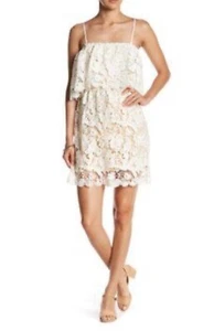 Star Crossed Lovers Neiman Marcus Luxus Spitze Schulterfrei Minikleid Gr. S - Bild 1 von 7