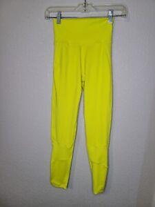 Pantaloni gialli da donna nuovi con etichette Adidas Aeroready costine aderenti GT6256 taglia XS $60