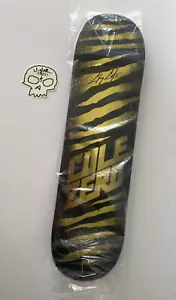 Zero CHRIS COLE Autographed Skateboard Deck Black Gold Foil 8.25 Signed Sticker - Picture 1 of 12