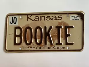 Vanity License Plate BOOKIE Gambling Boss Funny or Book Fan Sports Betting Bets - Picture 1 of 1