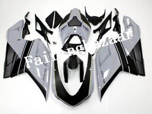 Kit de carenado por inyección ABS Ducati 848/1098/1198 gris mate negro mate 2007-11 - Imagen 1 de 6