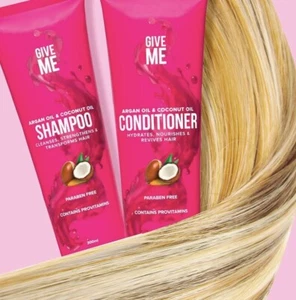 GIVE ME Cosmetics Nourishing SHAMPOO & CONDITIONER Bundle - 300ml Each. - Picture 1 of 3