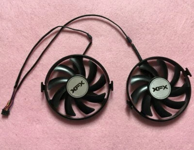 Pair Fans Cooler Fan For XFX R9 370 380 370X 380X R7 370 360 FDC10U12S9-C 92mm - Image 1 of 4