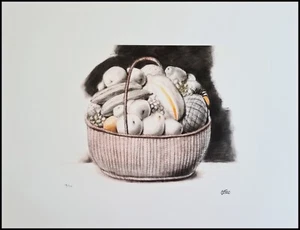 FERNANDO BOTERO * Basket Fruit * 65 x 50 cm * Lithografie * limitiert # 16/300 - Picture 1 of 8
