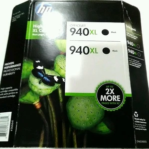 HP 940XL Black Officejet Black Ink Cartridges Twin-Pack 366641 Exp 06/2016│ New - Picture 1 of 8