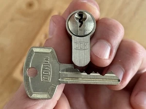 DOM High Security Cut Half Euro Lock W/ Key Locksport Locksmith Germany - Picture 1 of 4