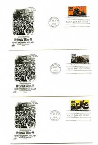 2981a-j Segunda Guerra Mundial, 1945, conjunto de diez FDC ArtCraft - Imagen 1 de 1