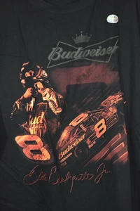 Nuova maglietta vintage Dale Earnhardt Jr nera 8 Nascar Budweiser Nextel Racing uomo XXL - Foto 1 di 8