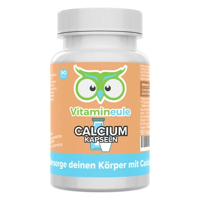 VITAMINEULE Calcium capsules / tablets - vegan - 120mg - calcium carbonate - vitamin owl