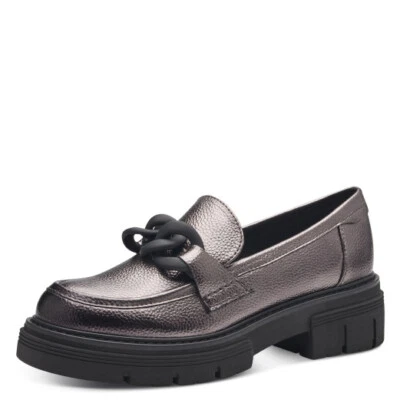 Marco Tozzi Damen Slipper Halbschuhe Sneaker Sneakers Schuhe grau silber 24705