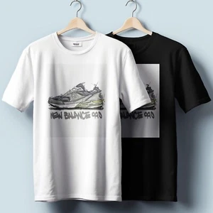 Camiseta Zapatilla 990 Balance - Gráfico Estilo Graffiti | Algodón Pesado Unisex - Imagen 1 de 4