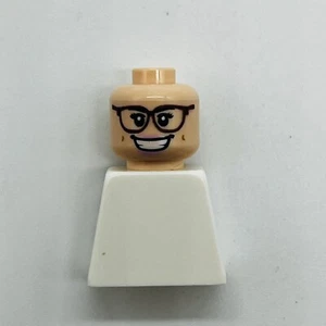 Lego Minifigure Head Abby Yates Dual Sided Female Reddish Brown Glasses - Picture 1 of 2