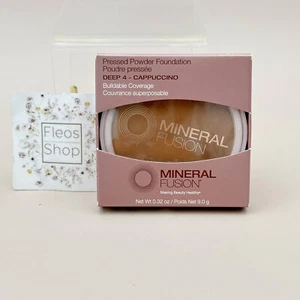 Mineral Fusion Pressed Powder Foundation Deep 4 Cappuccino - 100% Authentic - Picture 1 of 3
