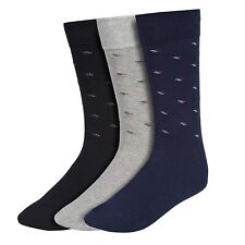 100% Combed Cotton Multicolor Men's Regular Calf Length Socks, (Pair of 3)