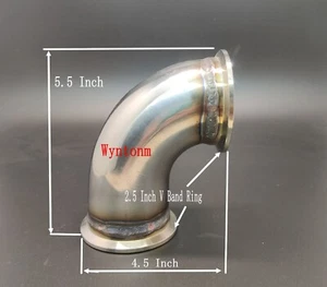 2.5“ V Band Downpipe Exhaust Dump pipe charge Stainless Steel Project - Bild 1 von 5