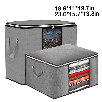 TSUINZ Large Storage Bags for Clothes & Bedding- Home Organizer for Blankets&Comforters