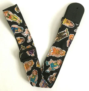Pin Up Dolls Guitar Strap 2" Black Adjustable Punk Rock N' Roll Metal Hero NEW - Picture 1 of 3