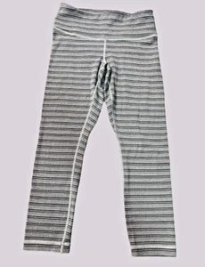 Lululemon Wunder Under Crop II Textured Stripe Slate Deep Coal size 2 - Picture 1 of 5