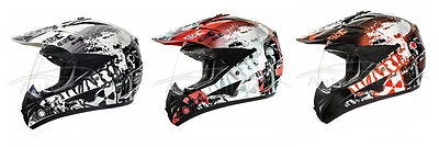 ATO Moto GS War Motorradhelm mit Visier Enduro Helm Quad ATV Cross MX Moped - Bild 1 von 2