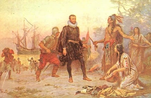 Hudson the Dreamer at Cape May 1609 JLG Ferris Artist Postcard - Picture 1 of 2