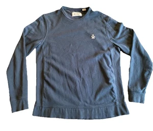 Felpa girocollo manica lunga Pinguino originale uomo grande blu navy - Foto 1 di 6