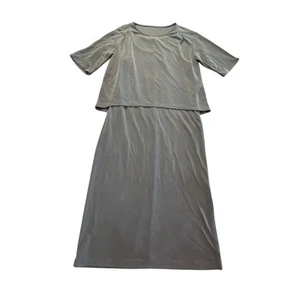 PURE JILL Kleid Petites M blau 2 tlg Pullover Maxi Lagenlook Resort Work J. Jill - Bild 1 von 10