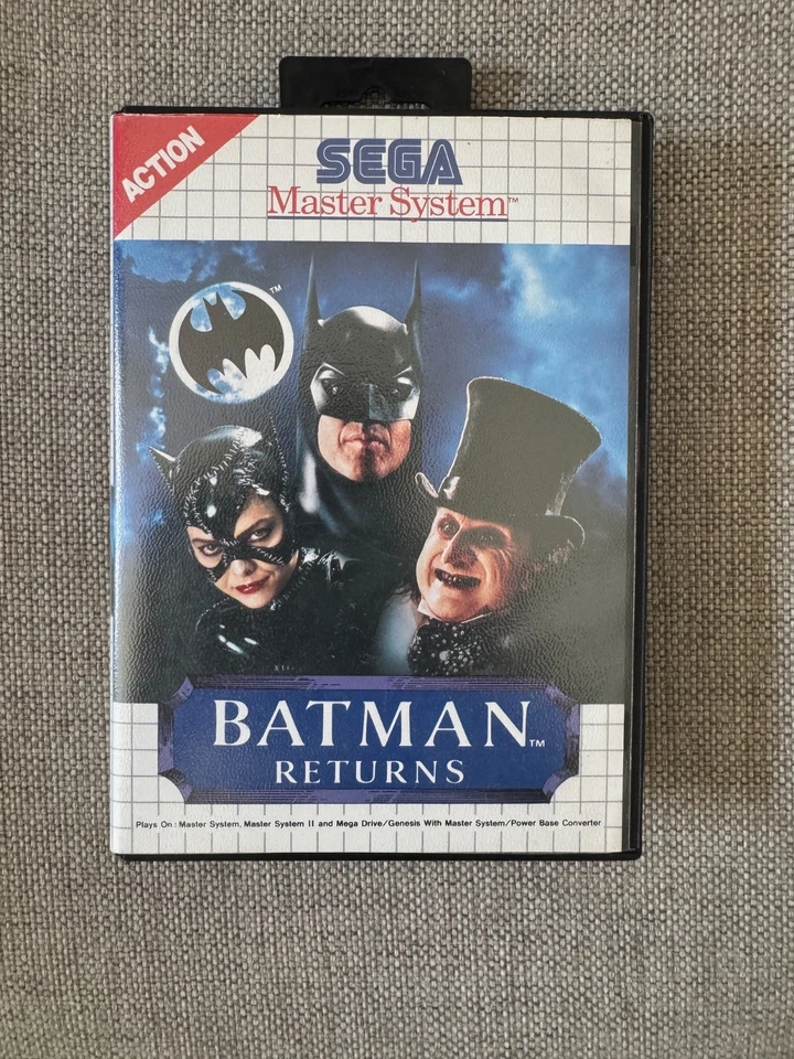 Master System BATMAN RETURNS Boxed & Complete Sega PAL REGION FREE (Works in US) - Image 1 of 3